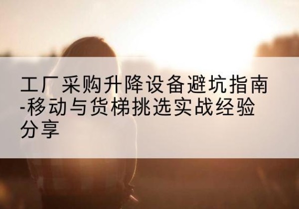 梅河口移动式升降机怎么选-工厂采购升降设备避坑指南-移动与货梯挑选实战经验分享